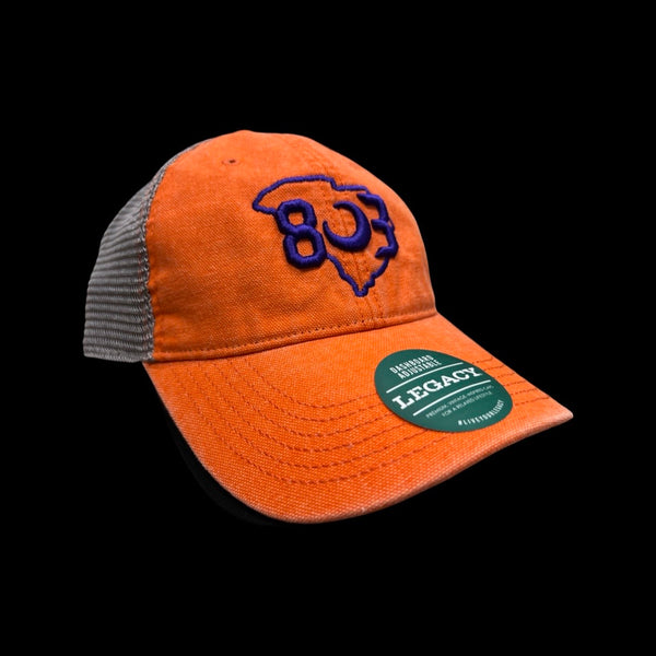 803 Legacy Vintage Clemson Orange Low Profile Trucker