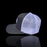 803 Yupoong Charcoal-White Trucker