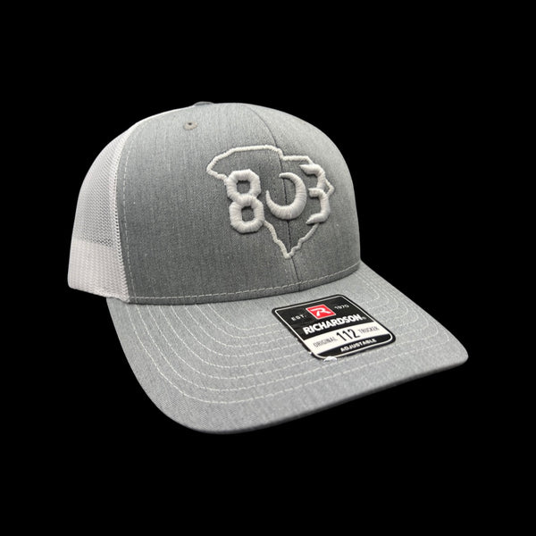 803 Richardson Heather Grey White Trucker