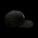 803 Flexfit Fitted Black Cotton hat (2 logo Colors)