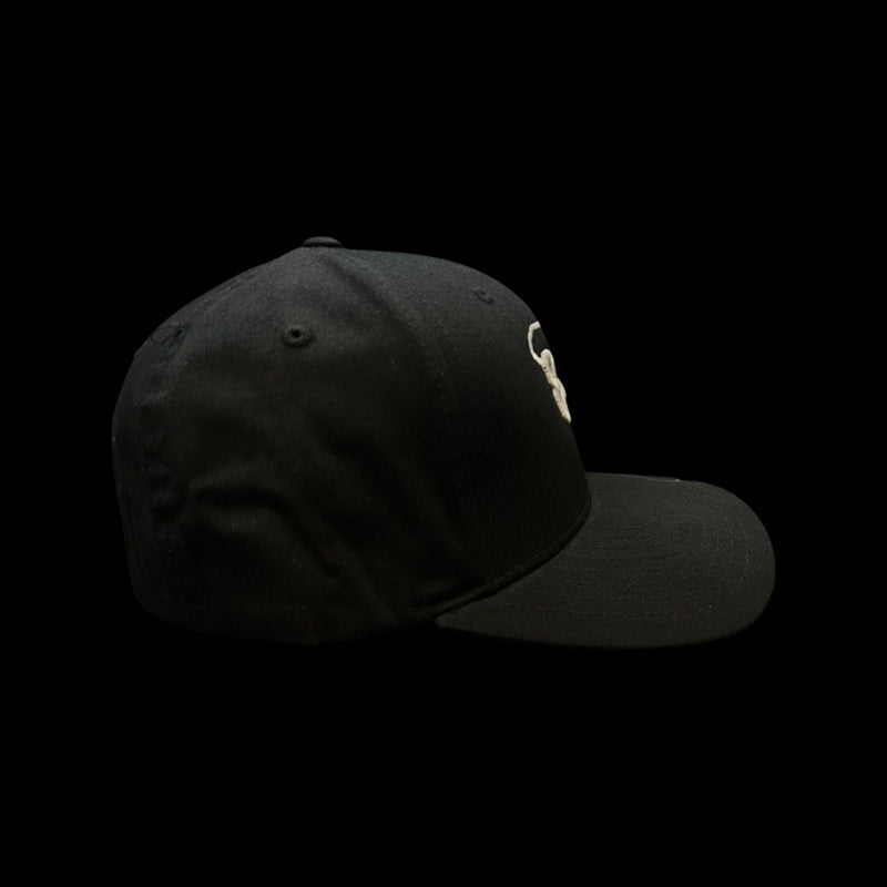 803 Flexfit Fitted Black Cotton hat (2 logo Colors)